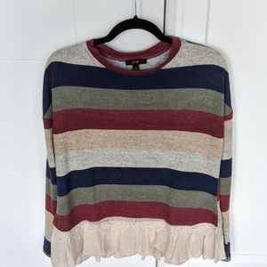 E (Hanger) M peplum sweater